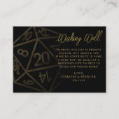 RPGサイコロ | 金ゴールドファンタジー卓上ウェッシングウェル エンクロージャーカード (正面)