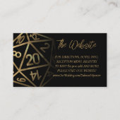 RPGサイコロ | 金ゴールドファンタジー卓上ゲーマーウェブサイト エンクロージャーカード (正面)