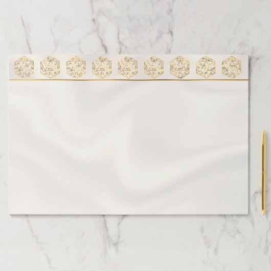 RPGサイコロ | 金ゴールドファンタジー卓上ゲーマーブランディング ペーパーパッド (インサイチュ)