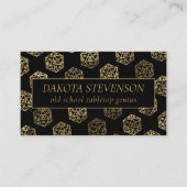 RPGサイコロ | 金ゴールドファンタジー卓上ゲーマーブランディング 名刺 (正面)