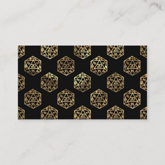 RPGサイコロ | 金ゴールドファンタジー卓上ゲーマー披露宴 エンクロージャーカード (裏面)