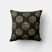 RPGサイコロ | 金ゴールドファンタジー卓上レトロPnPゲーマー クッション (裏面)