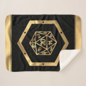 RPGサイコロ | 金ゴールドファンタジー卓上レトロPnPゲーマー シェルパブランケット (正面(横))