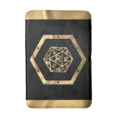 RPGサイコロ | 金ゴールドファンタジー卓上レトロPnPゲーマー バスマット (正面縦)