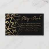 RPGサイコロ | 金ゴールドファンタジーPnPテーブルトップのブックリクエスト エンクロージャーカード (正面)