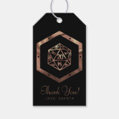 RPGサイコロ | 銅テーブルトップRoleplayerありがとう ギフトタグ (正面)