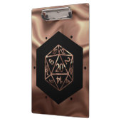 RPGサイコロ | 銅ファンタジーレトロテーブルトップPnPゲーマー クリップボード (左)