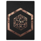 RPGサイコロ | 銅ファンタジーレトロテーブルトップPnPゲーマー クリップボード (裏面)