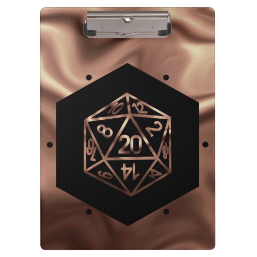 RPGサイコロ | 銅ファンタジーレトロテーブルトップPnPゲーマー クリップボード (正面)