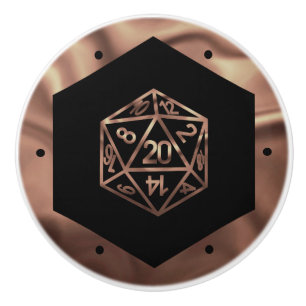 RPGサイコロ   銅ファンタジーレトロテーブルトップPnPゲーマー セラミックノブ