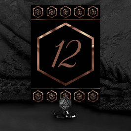 RPGサイコロ | 銅ファンタジーレトロテーブルトップPnPゲーマー テーブルナンバー