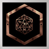 RPGサイコロ | 銅ファンタジーレトロテーブルトップPnPゲーマー ポスター (正面)