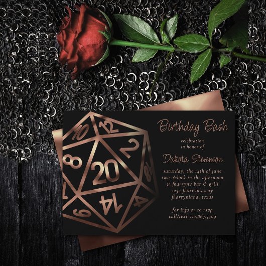 RPGサイコロ | 銅ファンタジーレトロテーブルトップPnPゲーマー 招待状