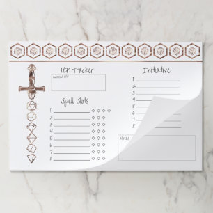 RPGサイコロ   銅ファンタジー卓上ゲーマーセッション ペーパーパッド