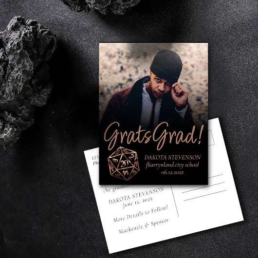 RPGサイコロ | 銅卓上ゲーマー写真卒業 案内ポストカード