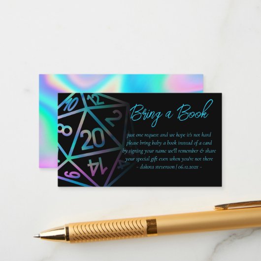 RPGサイコロ | HoloファンタジーPnPテーブルトップのブックリクエスト エンクロージャーカード (正面/裏面インサイチュ)