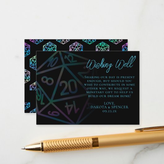 RPGサイコロ | HoloファンタジーPnPテーブルトップの願い井戸 エンクロージャーカード (正面/裏面インサイチュ)