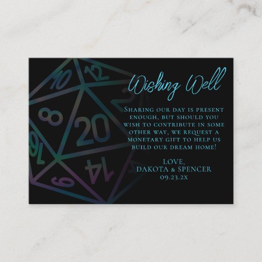 RPGサイコロ | HoloファンタジーPnPテーブルトップの願い井戸 エンクロージャーカード (正面)