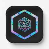 RPGサイコロ | Holo Old School Tabletop PnP Roleplayer ペーパープレート (正面)