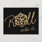 RPGシルバーサイコロ |テーブルトップゲーマーの日付の変更 ポストカード (正面)