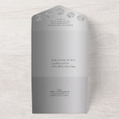 RPGシルバーサイコロ | PnP Tabletopゲーマー結婚ズ オールインワン招待状 (外側)