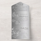 RPGシルバーサイコロ | PnP Tabletop Gamer Entree Choice オールインワン招待状 (内側)