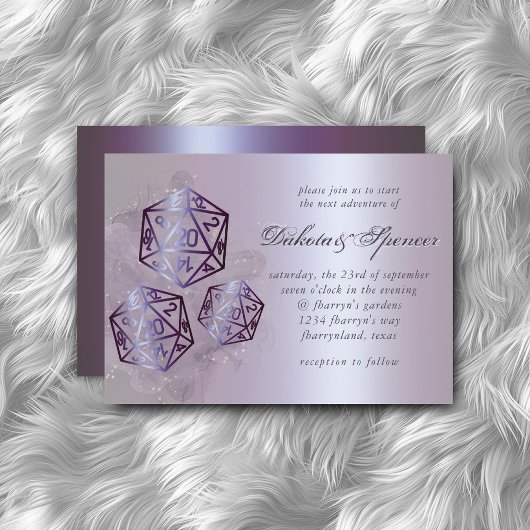 RPGスプラッシュ | パープルシェンファンタジーテーブルトップゲーマー 招待状