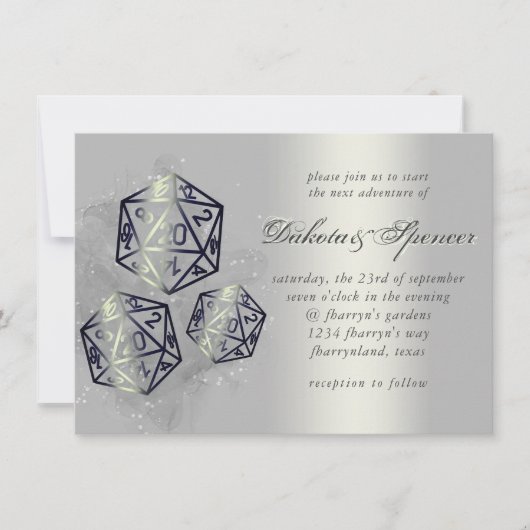 RPGスプラッシュ | レトロシェンファンタジー卓上ゲーマー 招待状 (正面)