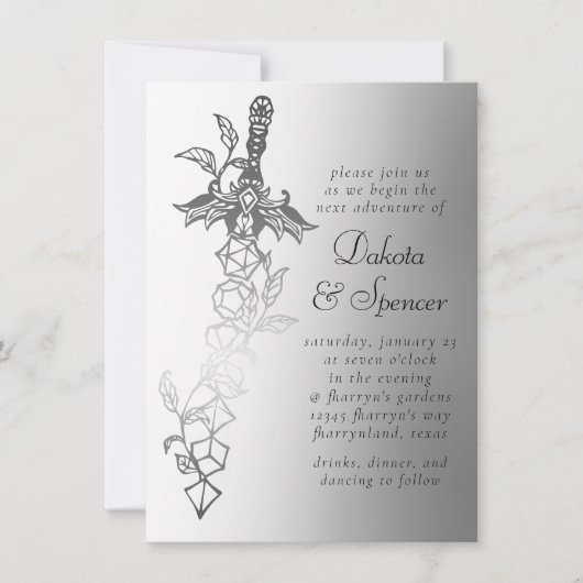 RPGソードラックス | ファンタジーシェンテーブルトップゲーマーサイコロ 招待状 (正面)