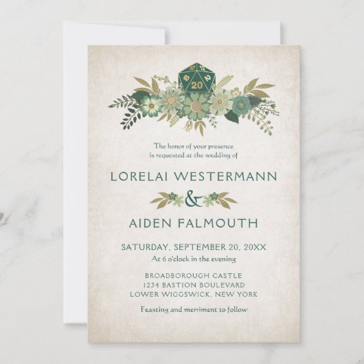 RPGダイスゲーマー結婚式招待状 招待状 (正面)