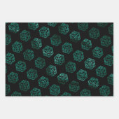 RPGダイス | エメラルドファンタジーテーブルトップレトロゲーマー ラッピングペーパーシート (正面)