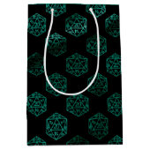 RPGダイス | エメラルドファンタジー レトロ テーブルトップ ゲーマー ミディアムペーパーバッグ (正面)