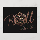 RPGダイス | カッパーテーブルトップゲーマーの日程変更 ポストカード (正面)