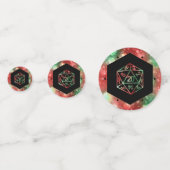 RPGダイス | クリスマス ファンタジー レトロ テーブルトップ PnP ゲーマー コンフェッティ (正面)