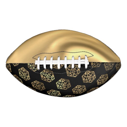 RPGダイス | ゴールドファンタジー レトロ テーブルトップ PnP ゲーマー アメリカンフットボール (正面)