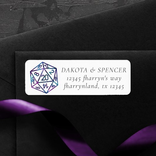RPGダイス | ネビュラファンタジーテーブルトップゲーマーのアドレス ラベル