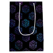 RPGダイス | ネビュラ ファンタジー レトロ テーブルトップ PnP ゲーマー ミディアムペーパーバッグ (裏面)