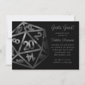 RPGダイス | ファンタジーテーブルトップレトロPnPゲーマーパーティ 招待状 (正面)