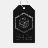 RPGダイス | ファンタジー テーブルトップ レトロ ゲーマー カスタム ギフトタグ (正面)