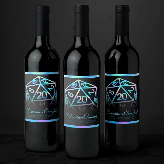 RPGダイス | ホロファンタジー テーブルトップ PnP ゲーマー カスタム ワインラベル