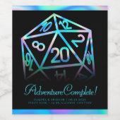 RPGダイス | ホロファンタジー テーブルトップ PnP ゲーマー カスタム ワインラベル (シングルラベル)