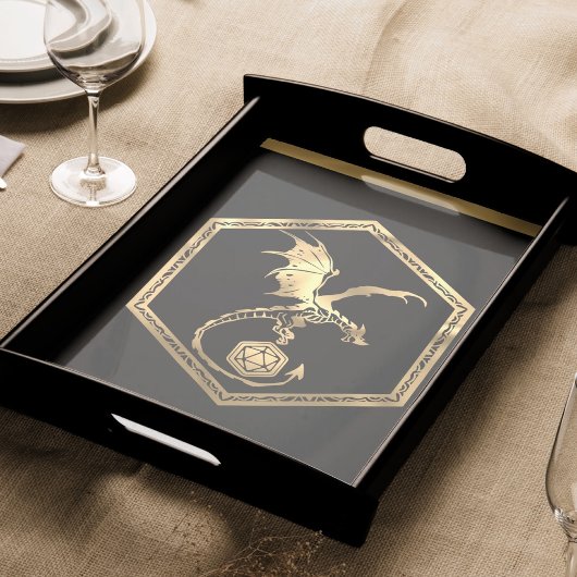 RPGドラゴン | ゴールドファンタジーテーブルトップPnPゲーマー用ダイス 薄葉紙