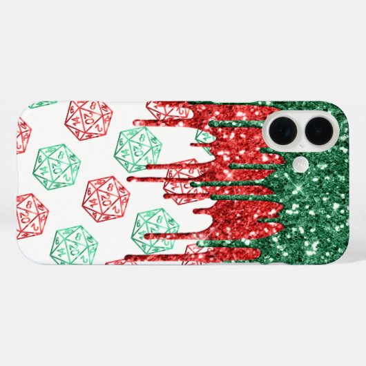 RPGドリップ | 赤と緑のファンタジー卓上ゲーマー Case-Mate iPhoneケース (裏面 (横))