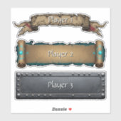 RPGファンタジー名札ステッカー パックセット シール (シート)