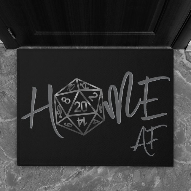 RPGホームAF | ファンタジー卓上レトロゲーマーサイコロ ドアマット (クリエイターアップロード済み)