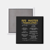 RPGマスター翻訳者 D20 テーブルトップゲーム おもしろ RPG マグネット (正面/裏面)