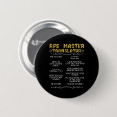 RPGマスター翻訳者 D20 テーブルトップゲーム おもしろ RPG 缶バッジ (正面&裏面)