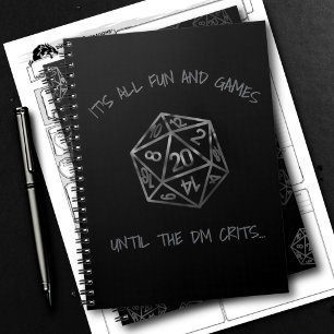 RPGユーモア   おもしろいゲームまでDMクリットテーブルトップゲーマー ノートブック