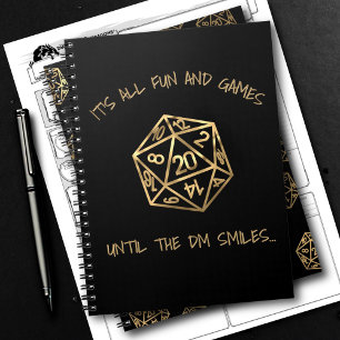 RPGユーモア   金ゴールドおもしろいとゲーム(DMスマイルまで) ノートブック