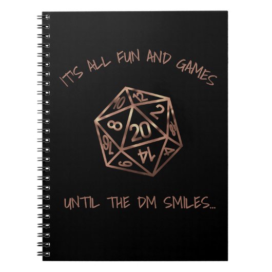 RPGユーモア | 銅おもしろいとゲームまでDMスマイル ノートブック (正面)